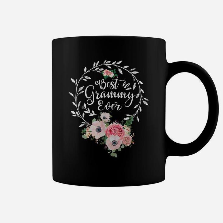 Best Grammy Ever Shirt Women Flower Decor Grandma Coffee Mug