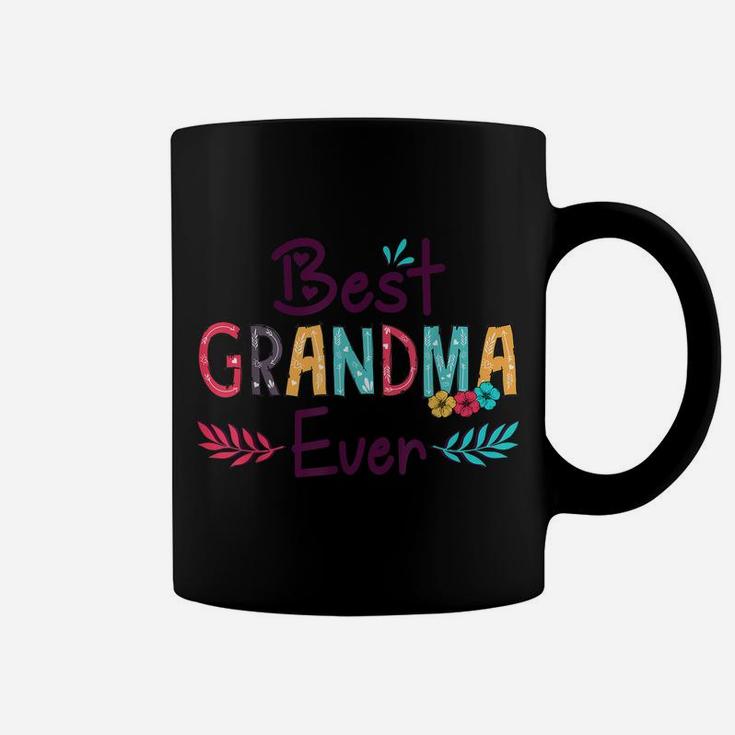 Best Grandma Ever Shirt Women Flower Decor Grandma Coffee Mug