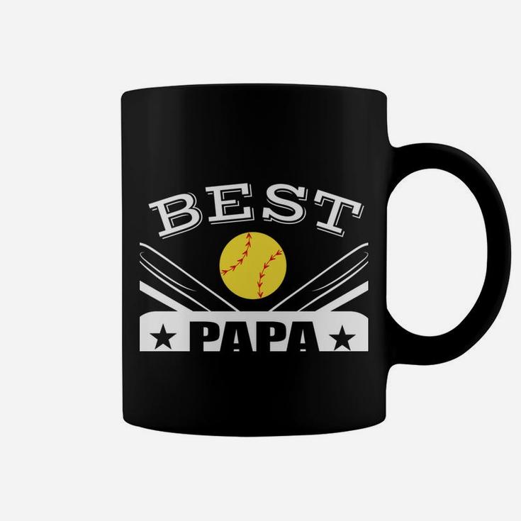 Best Papa Ever Gift For Softball Grandpa Grandfather Coffee Mug