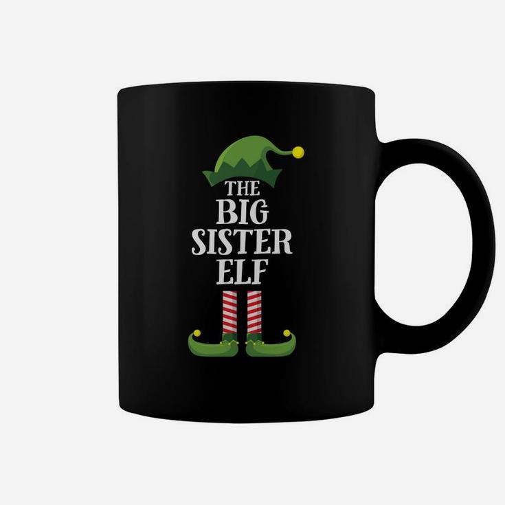 Big Sister Elf Matching Family Group Christmas Party Pajama Coffee Mug