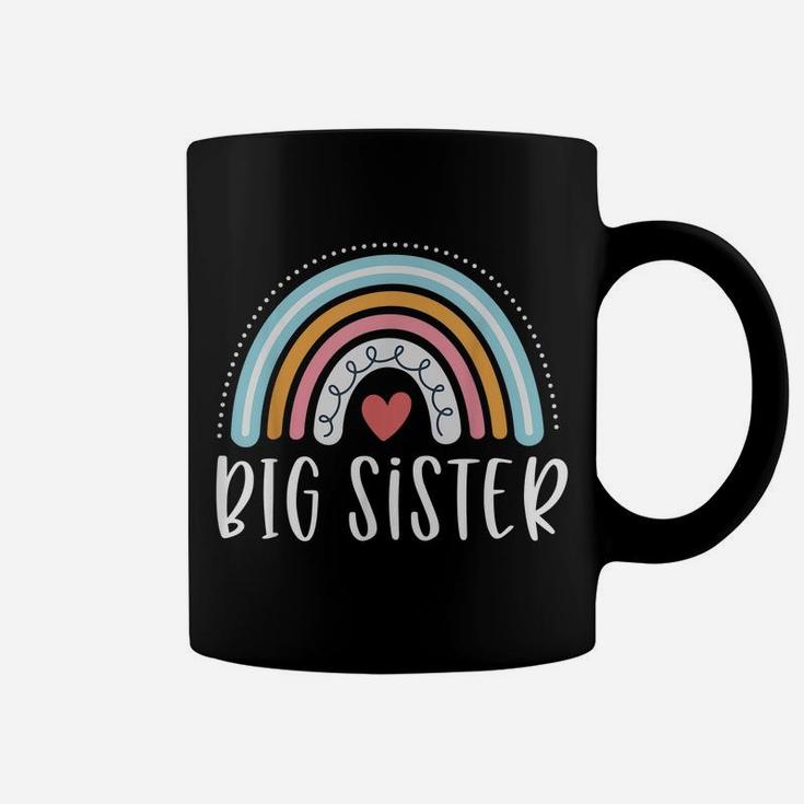 Big Sister Gifts Sibling Family Rainbow Graphic Coffee Mug