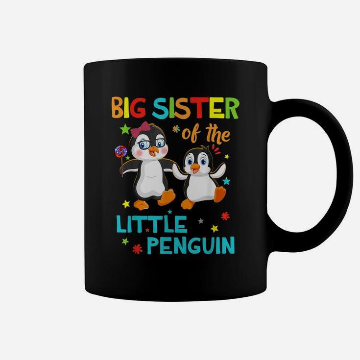 Big Sister Of Little Penguin Birthday Family Shirts Matching Coffee Mug