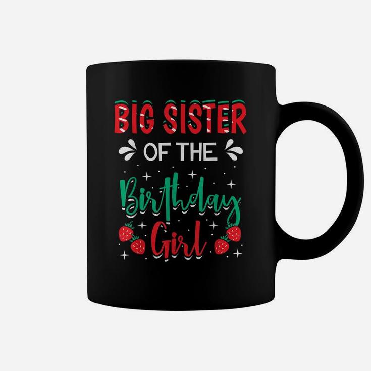 Big Sister Of The Birthday Girl Strawberry Themed B-Day Coffee Mug