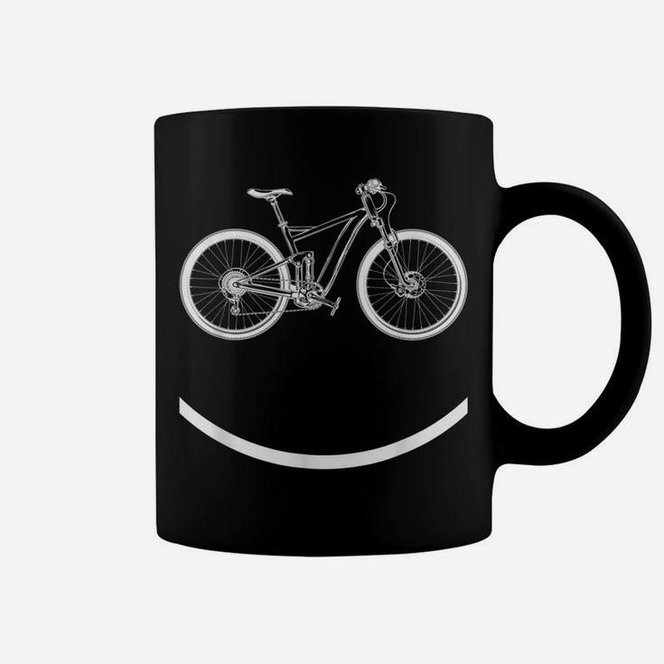 Bike Smiley Face Funny Mtb Cycling Gift Design Coffee Mug