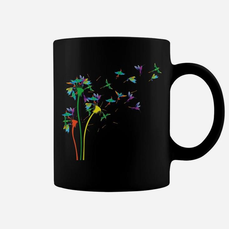 Birds Flower Fly Dandelion Swallow, Macaw, Birds Lover Coffee Mug