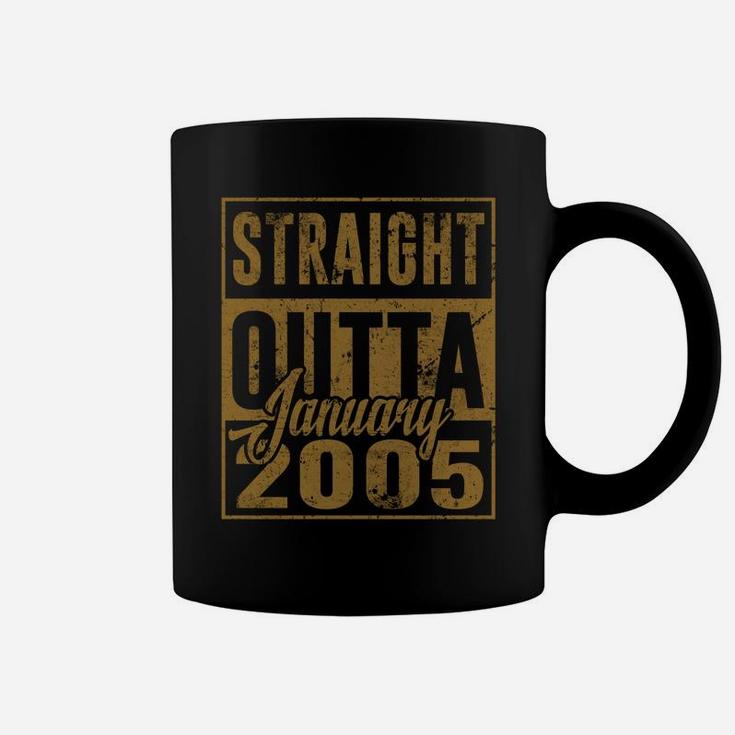 Birthday 365 Retro Straight Outta January 2005 Birthday Gift Coffee Mug
