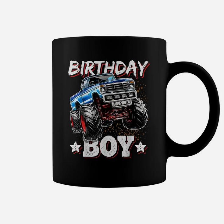 Birthday Boy Monster Truck Birthday Party Gift For Boys Kids Coffee Mug
