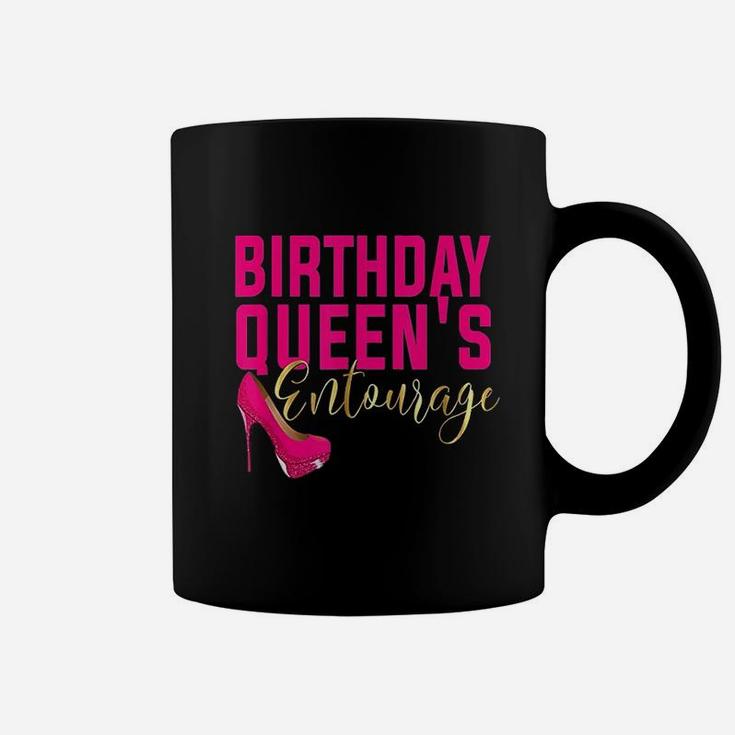 Birthday Queens Squad Matching Party Bestie Pink Shoe Coffee Mug