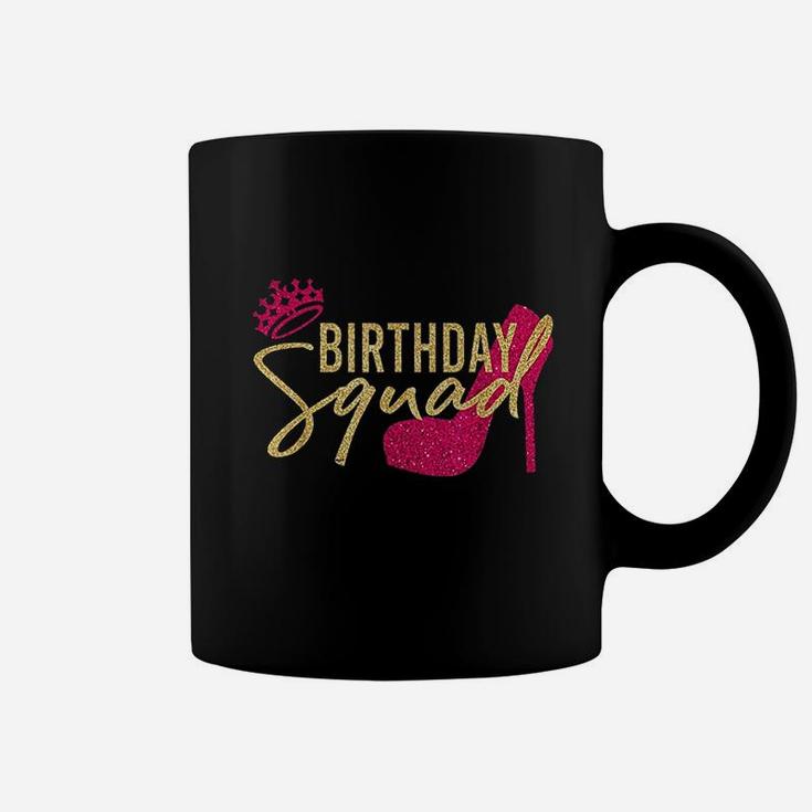 Birthday Squad Party Birthday Pink Gold Shoe Gift Coffee Mug