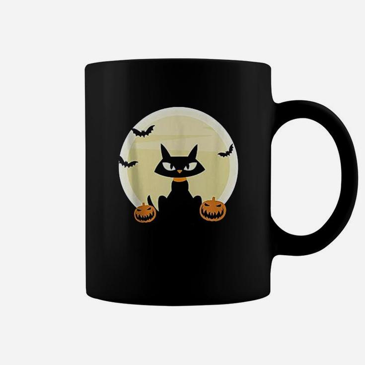 Black Cat And Full Moon Coffee Mug