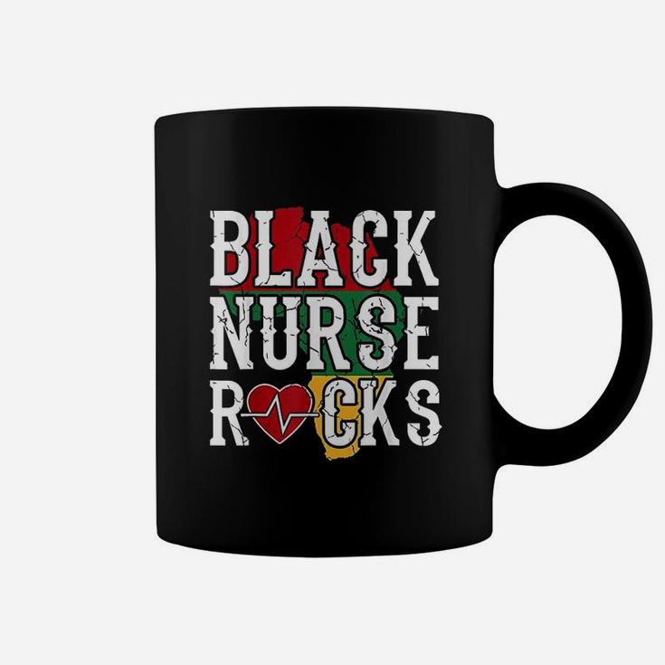 Black Nurse Rocks Black African American Lives Matter Coffee Mug
