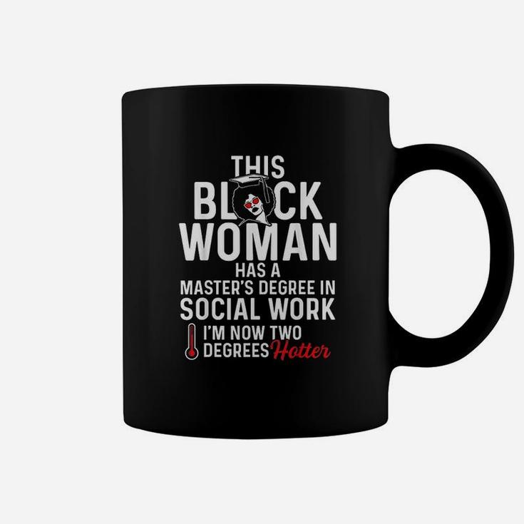 Black Queen Msw Social Work Degrees Masters Graduation Coffee Mug