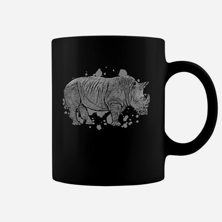 Black Rhino Graphic Animal Safari Wild Animal Rhino Coffee Mug