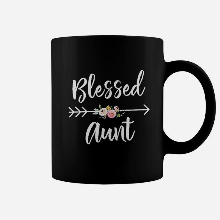 Blessed Aunt Women Funny Floral Blessed Coffee Mug