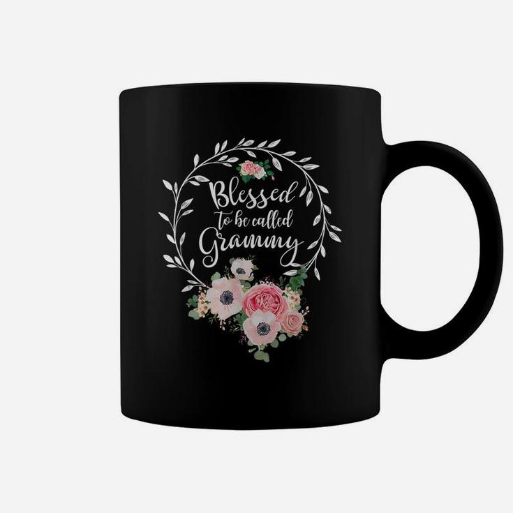 Blessed To Be Called Grammy Women Flower Decor Grandma Coffee Mug