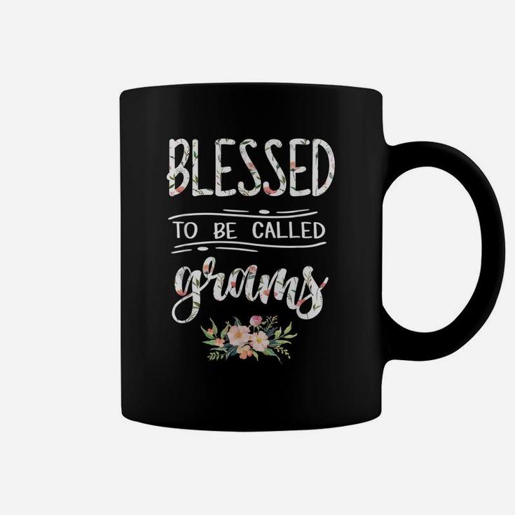 Blessed To Be Called Grams Floral Flower Coffee Mug