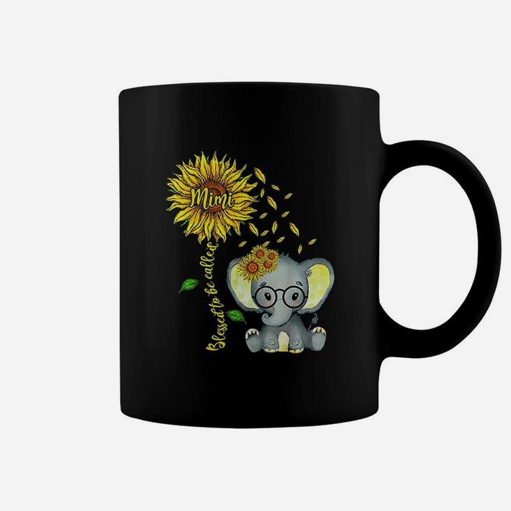 Blessed To Be Called Mimi Sunflower Elephant Coffee Mug