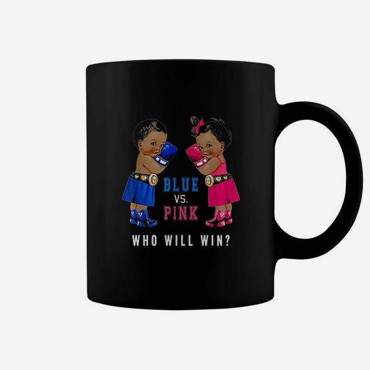 Blue Vs Pink Ethnic Boxing Babies Gender Reveal Coffee Mug