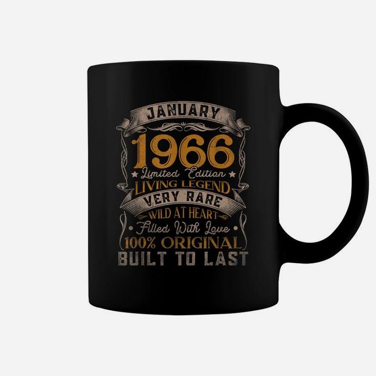 Born In January 1966 Vintage 55Th Birthday Gift 55 Years Old Coffee Mug