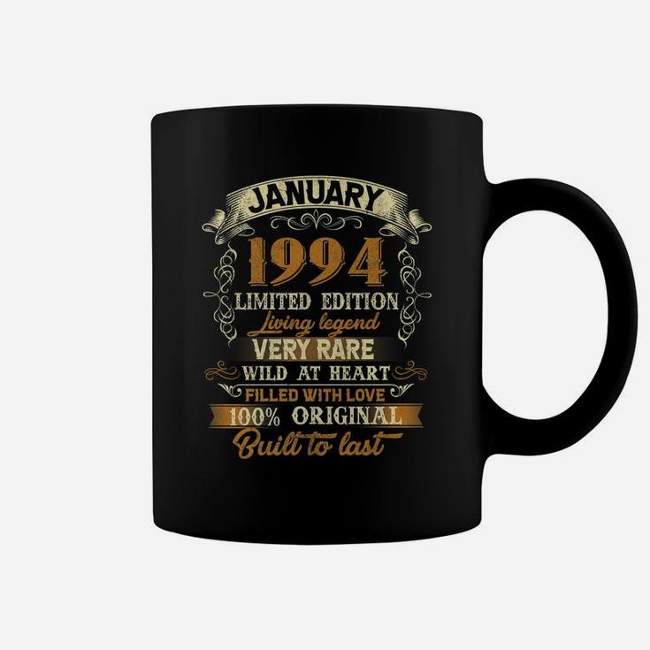 Born In January 1994 Vintage 27Th Birthday Gift 27 Yrs Old Coffee Mug