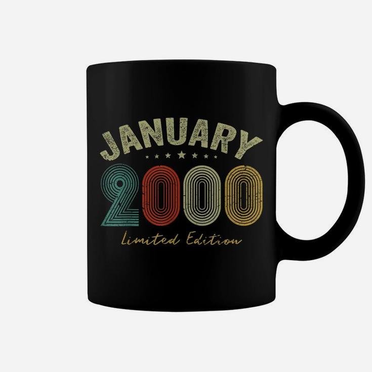 Born In January 2000 Vintage 21St Birthday 21 Years Old Gift Coffee Mug