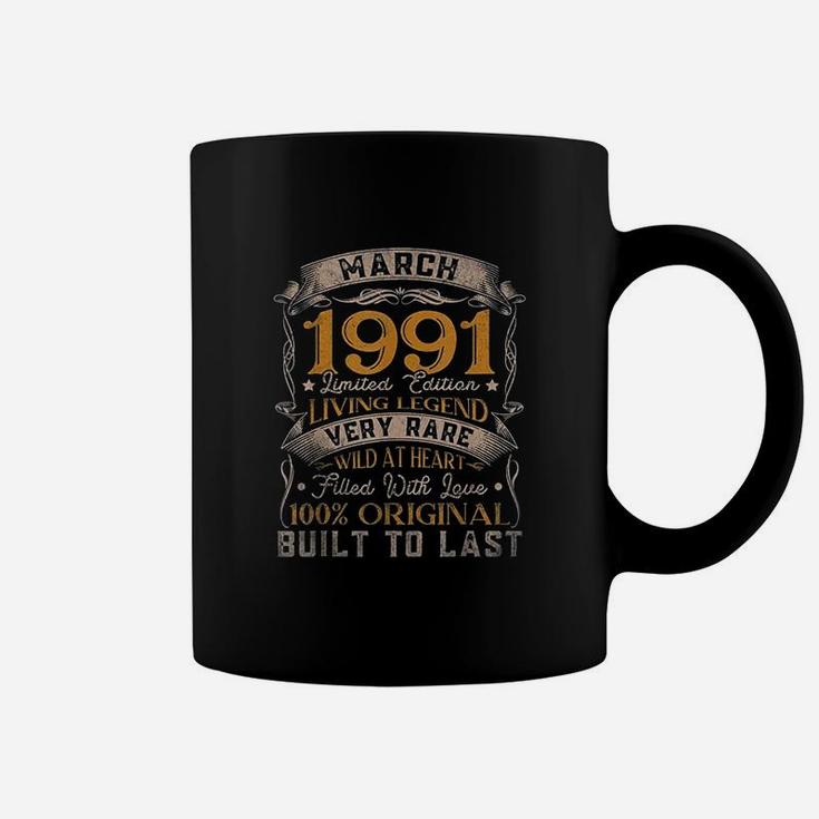 Born In March 1991 Vintage 30Th Birthday Gifts 30 Years Old Coffee Mug