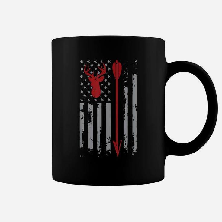 Bowhunter,Patriotic American Usa Flag Deer Bow Hunting Coffee Mug