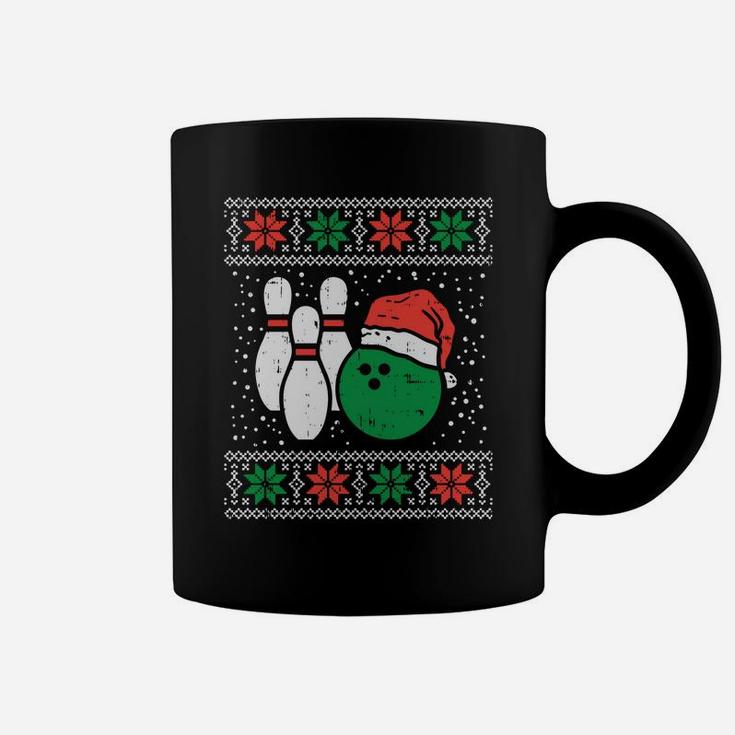 Bowling Ugly Christmas Sweater Sport Bowls Xmas Men Gift Sweatshirt Coffee Mug