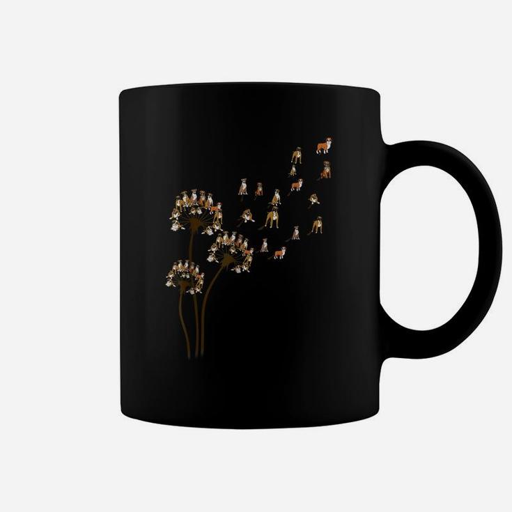 Boxer Dog Dandelion Flower Funny Animal Lover Tees Men Women Coffee Mug