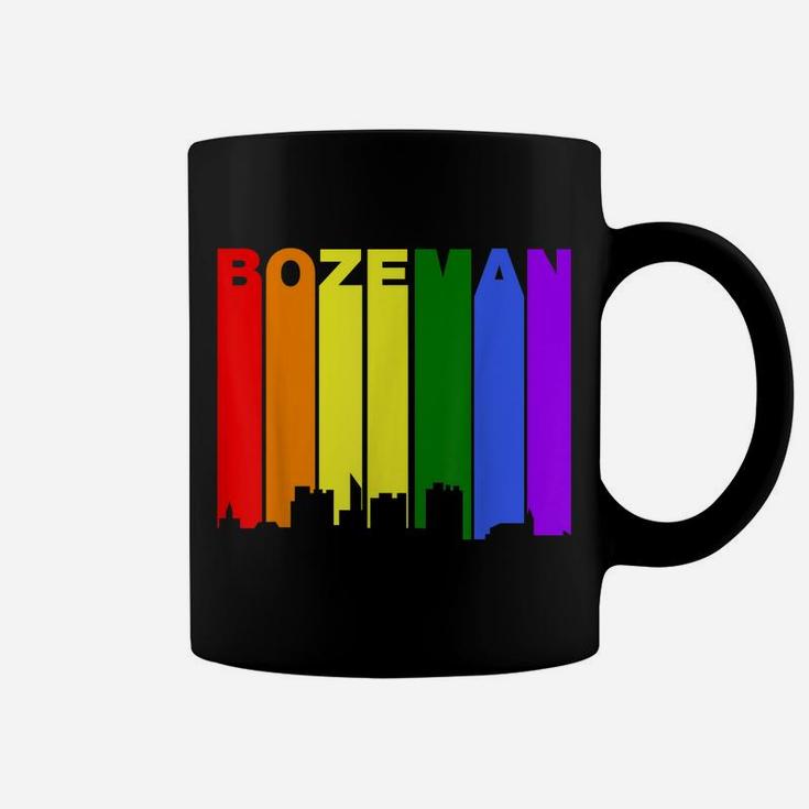 Bozeman Montana Lgbtq Gay Pride Rainbow Skyline Coffee Mug