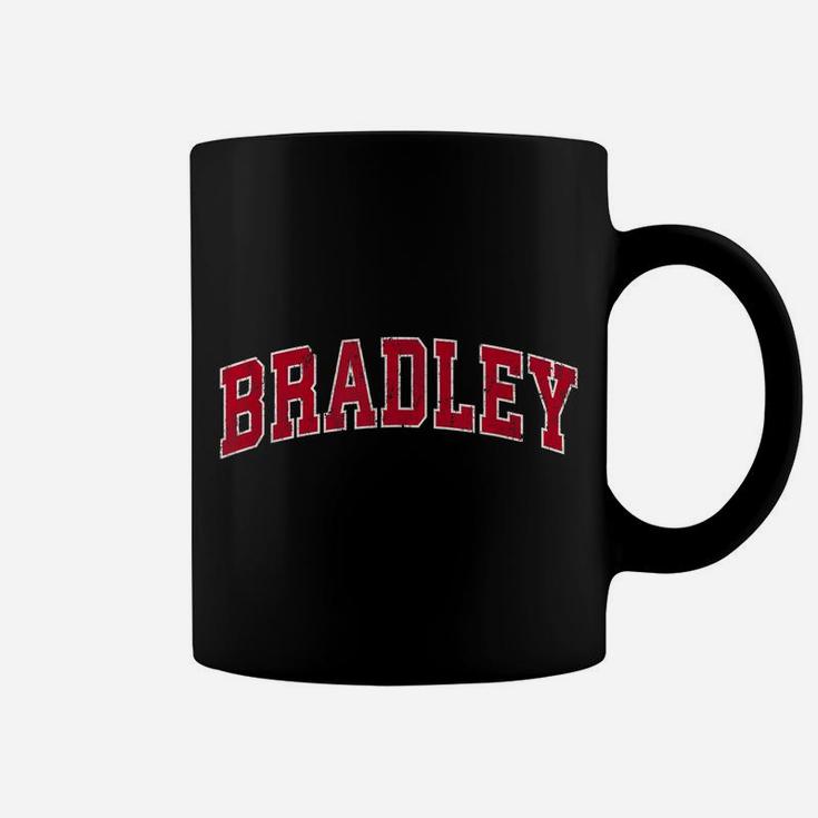 Bradley Illinois Il Vintage Sports Design Red Design Coffee Mug