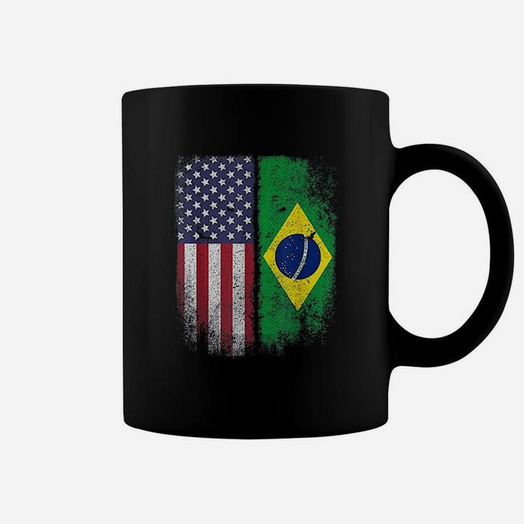 Brazil Usa Flag Brazilian American Coffee Mug