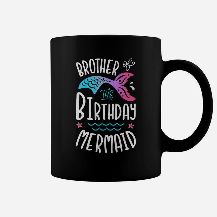 Brother Of The Birthday Mermaid Gifts Merman Family Matching Coffee Mug