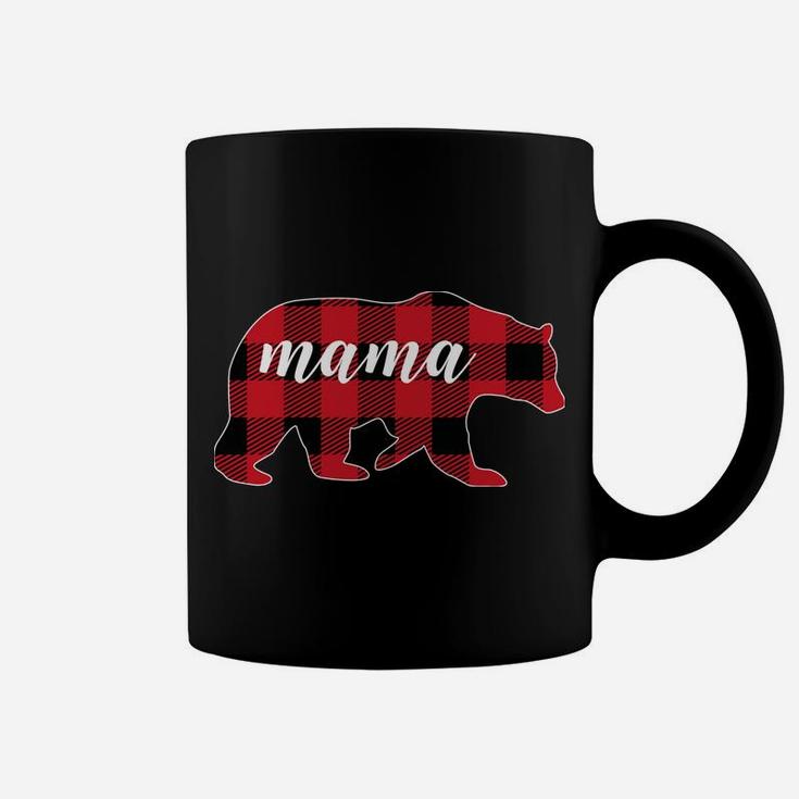 Buffalo Plaid Mama Bear Mom Gifts Christmas Matching Family Coffee Mug