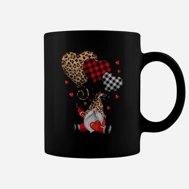Buffalo Red Black Plaid And Leopard Hearts Valentine Day Coffee Mug
