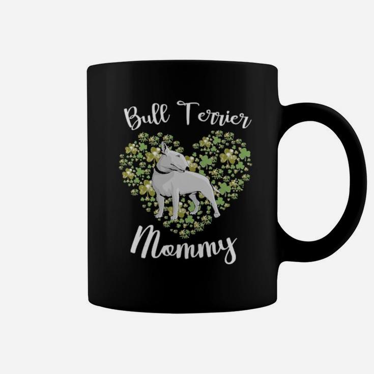 Bull Terrier Mommy Irish Shamrock Heart Gift Mothers Day Coffee Mug