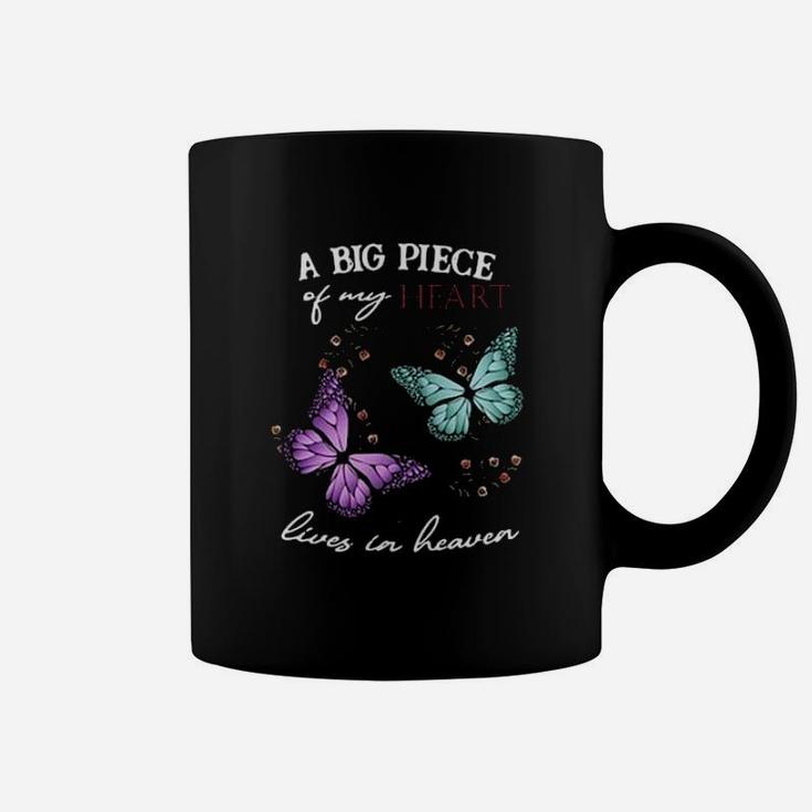 Butterfly A Big Piece Of My Heart Lives In Heaven Coffee Mug