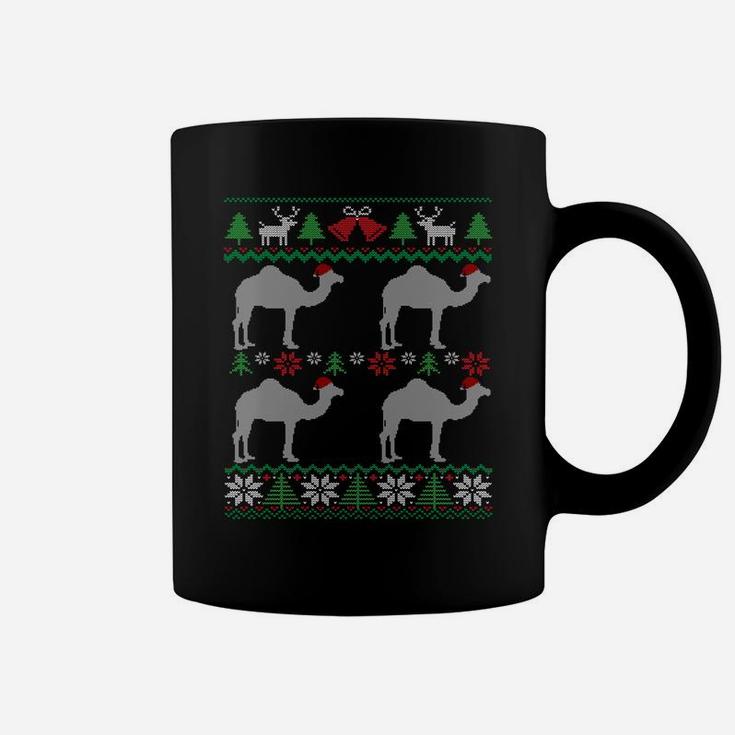 Camels Wearing Santa Hats Funny Egypt Ugly Christmas Sweatshirt Coffee Mug