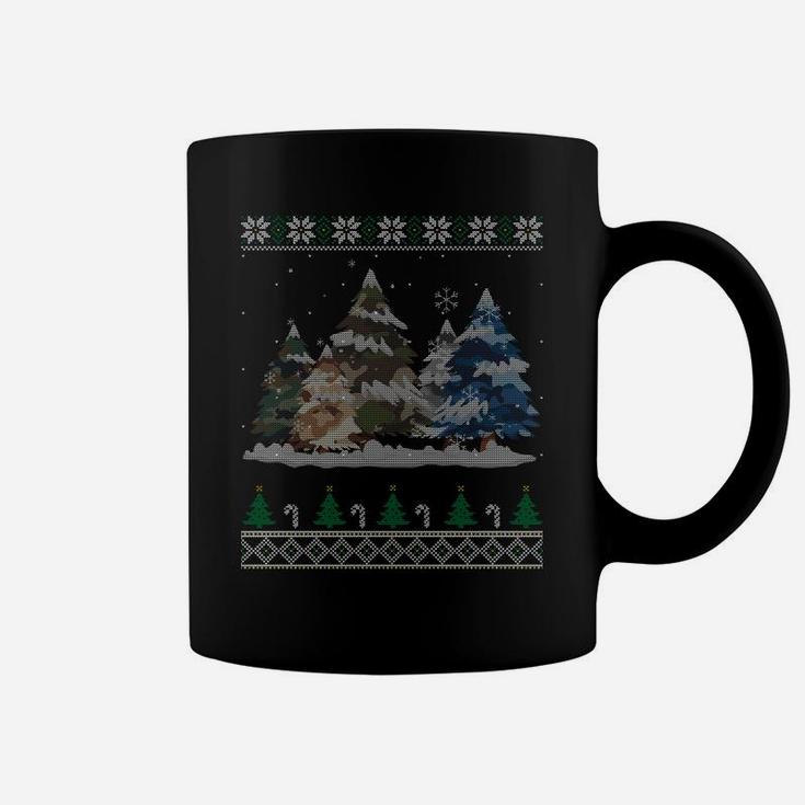 Camouflage Christmas Trees Camo Xmas Gift Sweatshirt Coffee Mug