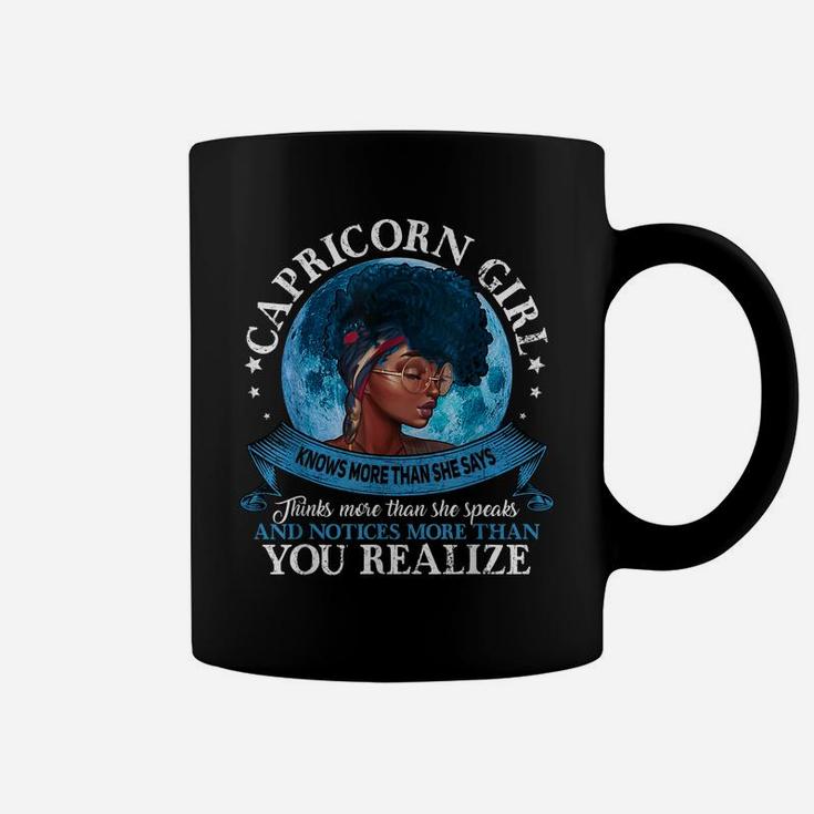 Capricorn Girls Black Queen Best January Birthday Gift Coffee Mug