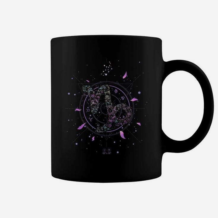 Capricorn Zodiac Sign Flower December January Birthday Coffee Mug