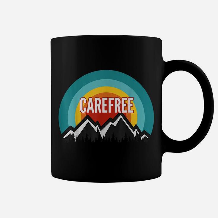 Carefree, Vintage Retro Sunset Design Coffee Mug