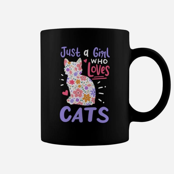 Cat Just A Girl Who Loves Cats Gift For Cat Lovers Coffee Mug