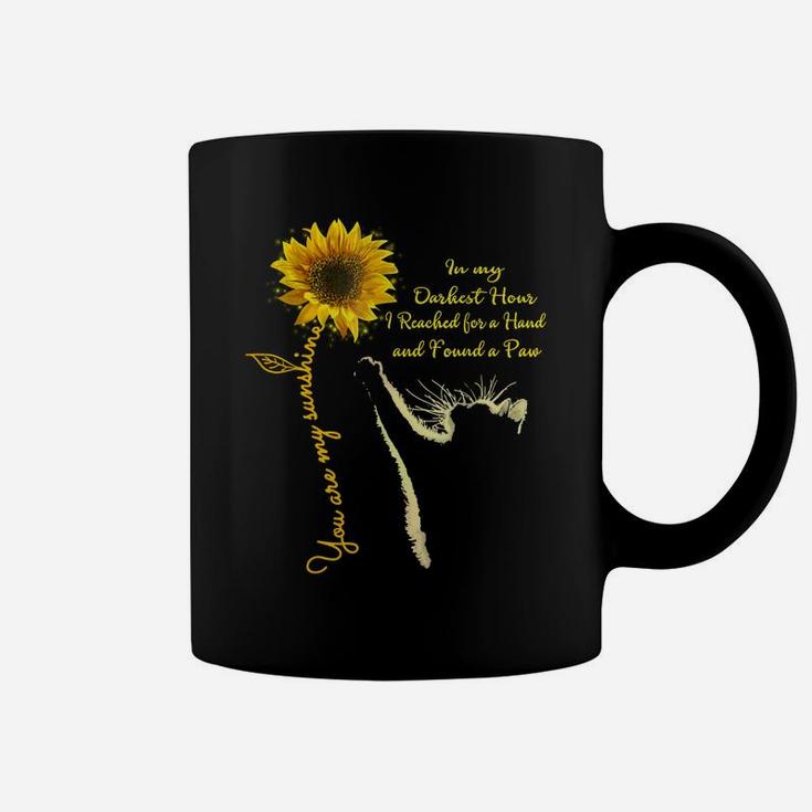 Cat You Are My Sunshine Sunflower In My Darkest Hour A Paw Coffee Mug