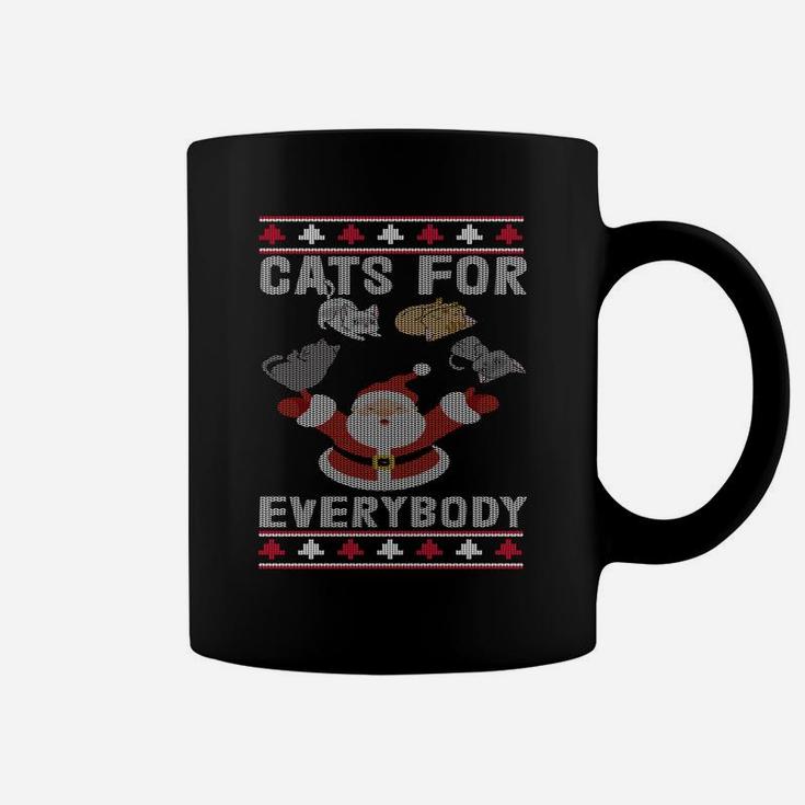 Cats For Everybody Christmas Ugly Sweater Funny Cat Lover Sweatshirt Coffee Mug