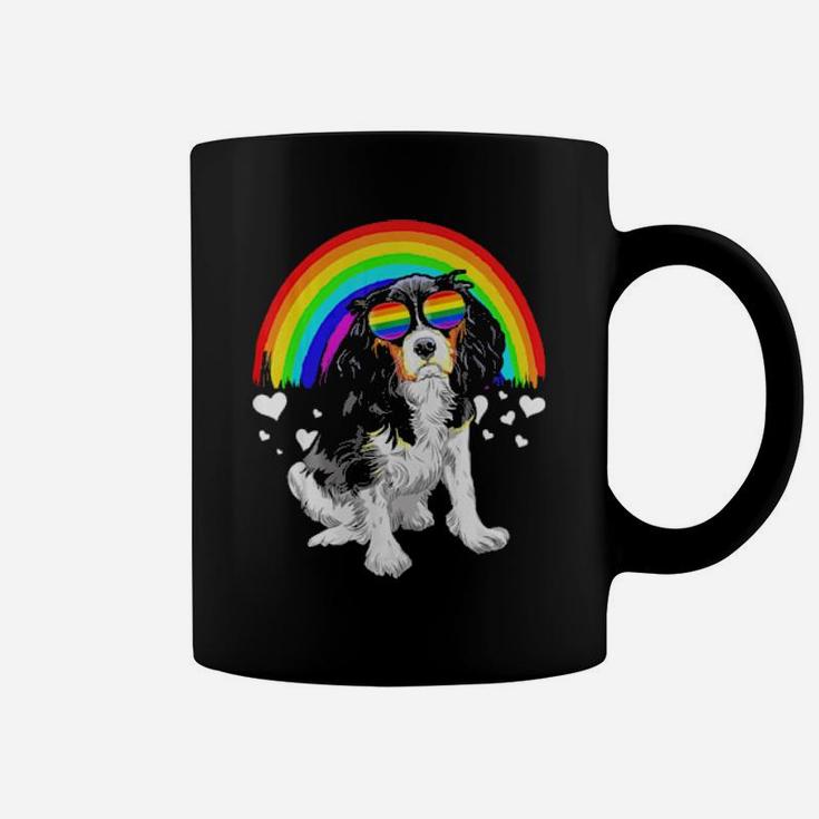 Cavalier King Charles Spaniel Rainbow Gay Pride Lgbt Coffee Mug