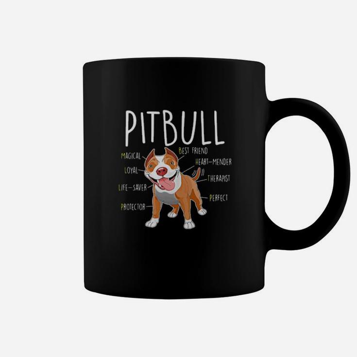 Characteristics Of A Pitbull Dog Lover Magical Loyal Protector Best Friend Therapist Coffee Mug