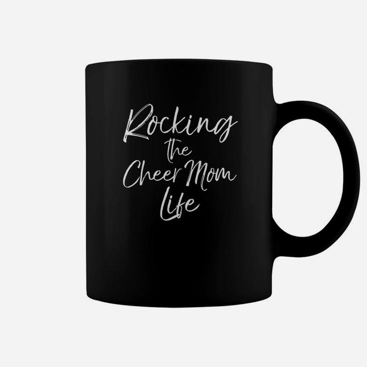 Cheerleading Mothers Day Gift Rocking The Cheer Mom Life Coffee Mug