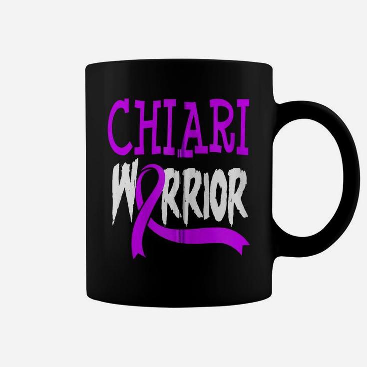 Chiari Malformation Awareness Purple Ribbon Warrior Gift Zip Hoodie Coffee Mug