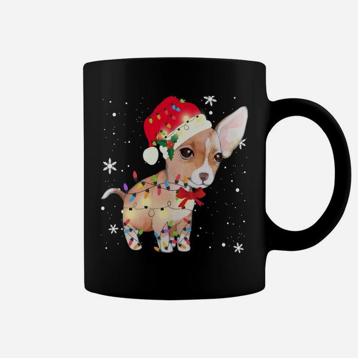 Chihuahua Dog Christmas Light Xmas Mom Dad Gifts Coffee Mug